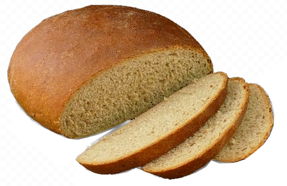 Хліб житньо-пшеничний подовий (житнє обдирне і пшеничне борошно 1-го сорту), в упаковці, 1 кг